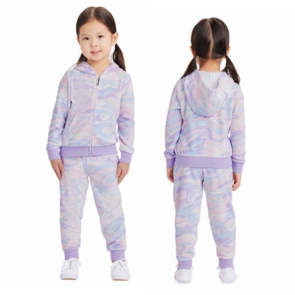 Juicy Couture Kids Pastel Tie-Dye velour 2 piece joggers set size 6